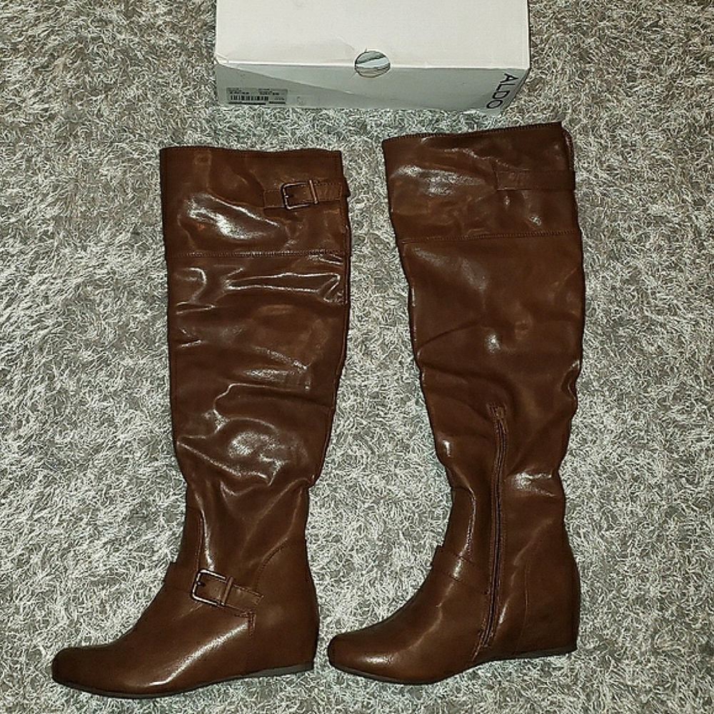 Aldo Tasha Brown Boot, Size 39 (8.5)